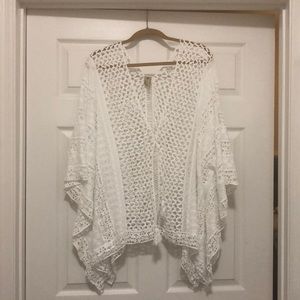 XCVI Women's White Crochet Top